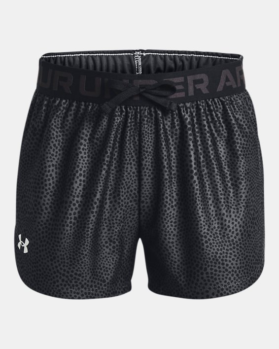 Girls' UA Play Up Printed Shorts in Black image number 0